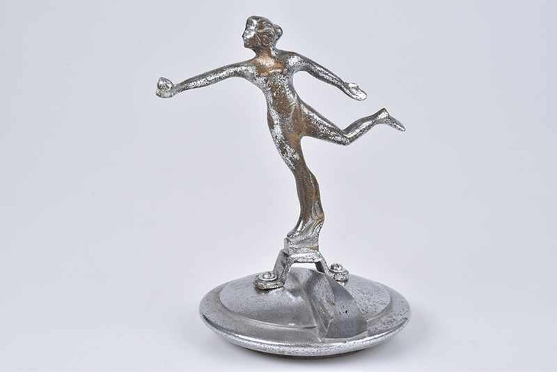 Emblem/ Kühlerfigur/ Car Mascot Eve, Metall, versilbert, H 12 cm, mit Fehlstellen, Z 2