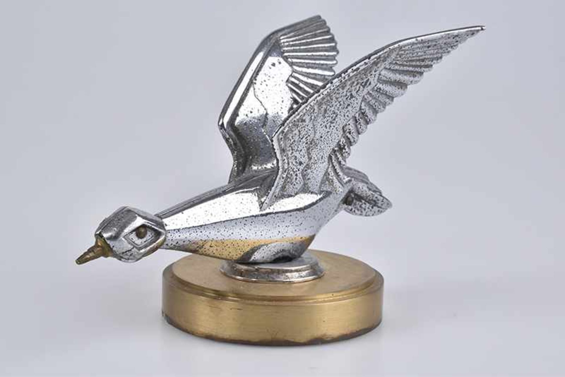 Emblem/ Kühlerfigur/ Car Mascot Humber Snipe Bird 1930-1939, Metall, verchromt, L ca. 14 cm,