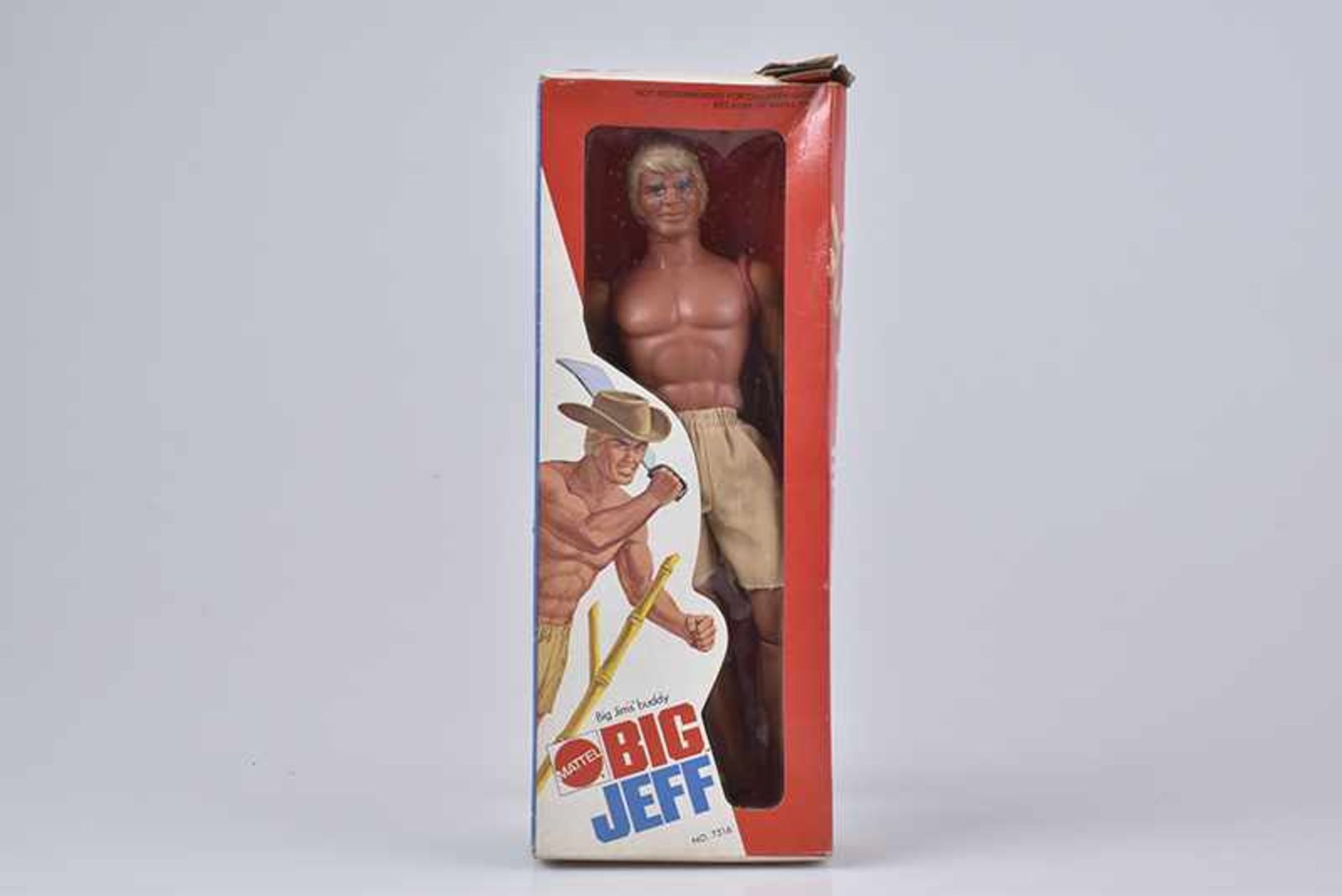 MATTEL Action Figur Big Jeff, Big Jim's buddy, H 23 cm, unbespielt, Z 1-2, Okt. mit Lagerspuren