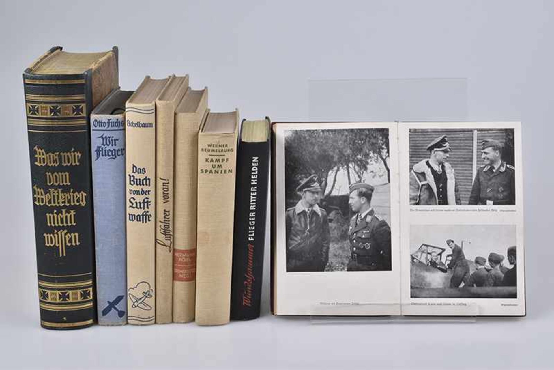 Konv. 8 Bücher, Luftwaffe, Luftfahrt, WK II, 1x 'Wir Flieger', 1x 'Das Buch von der Luftwaffe',
