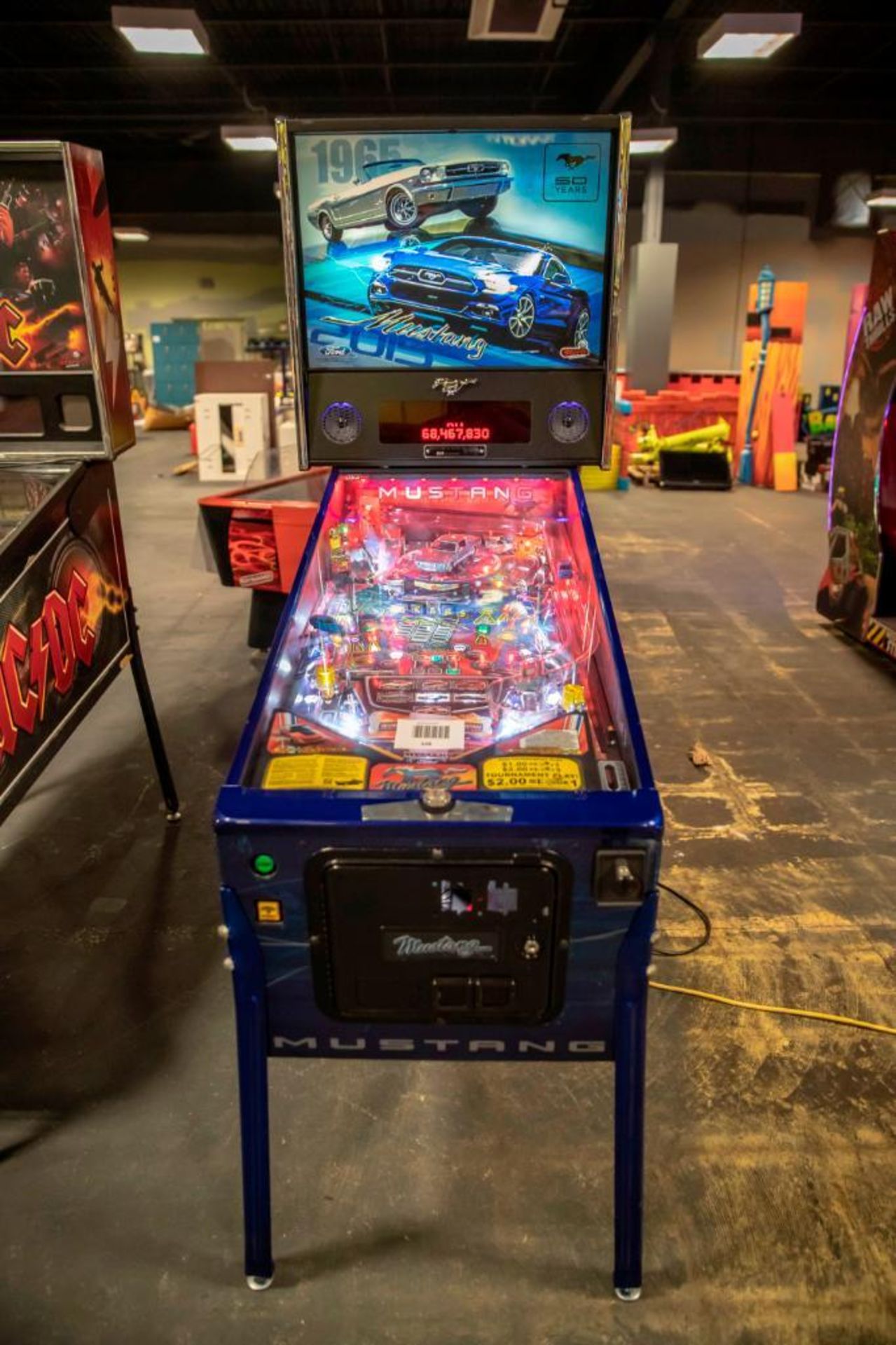 Limited Edition #12 Stern Mustang Pinball - Functional. Used, shows commercial use. See pictures.