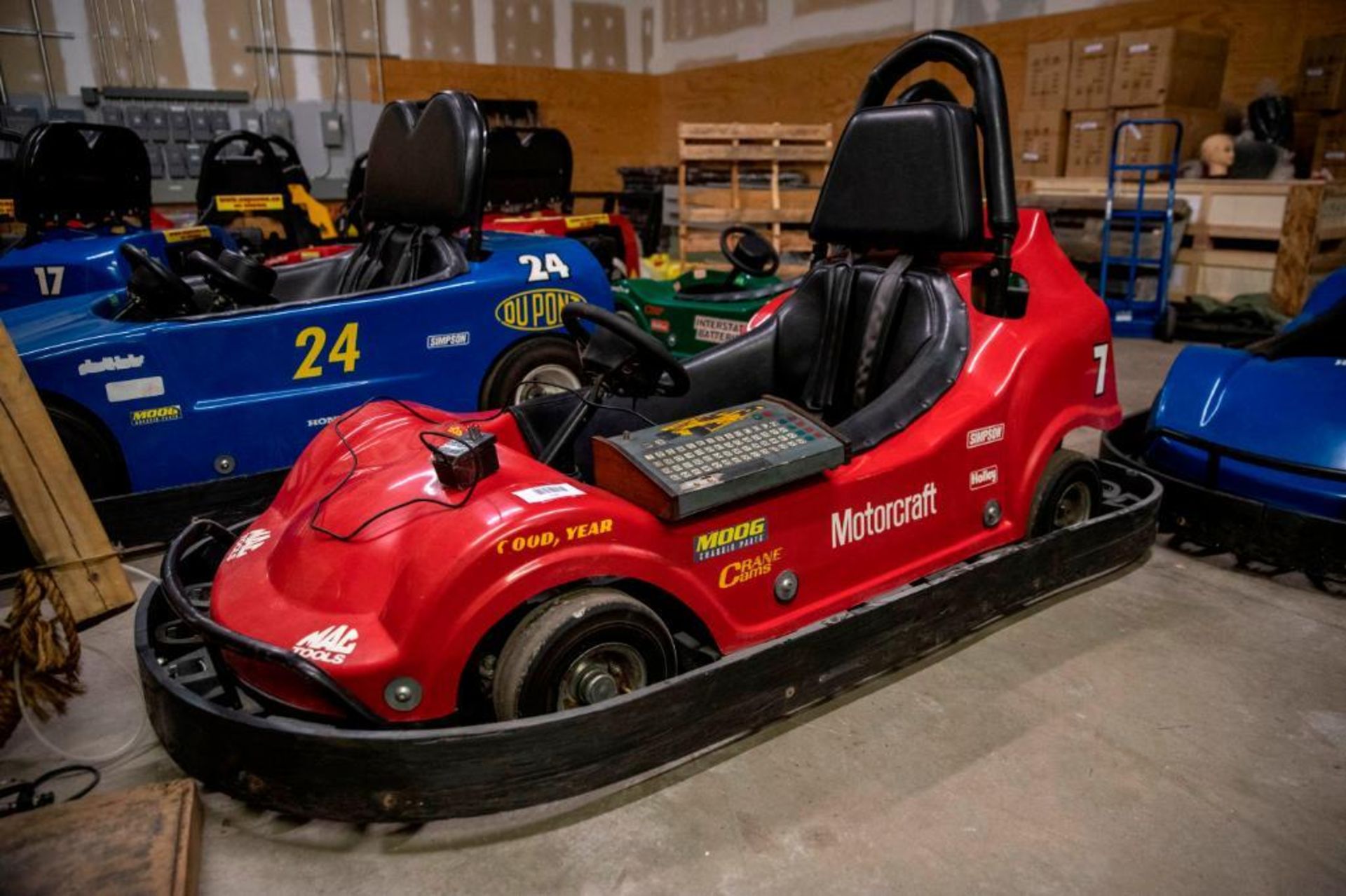 15 single and 3 double go carts made by Creative Carts, Aylmer, Ontario, Canada.