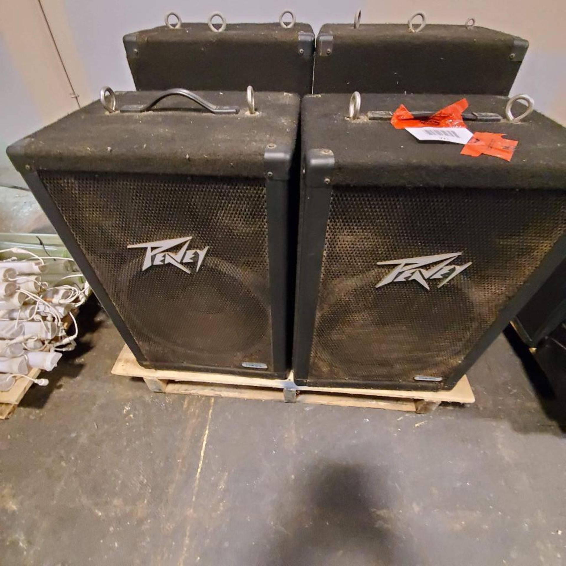 4 Peavey Speakers. Used, shows commercial use. See pictures.