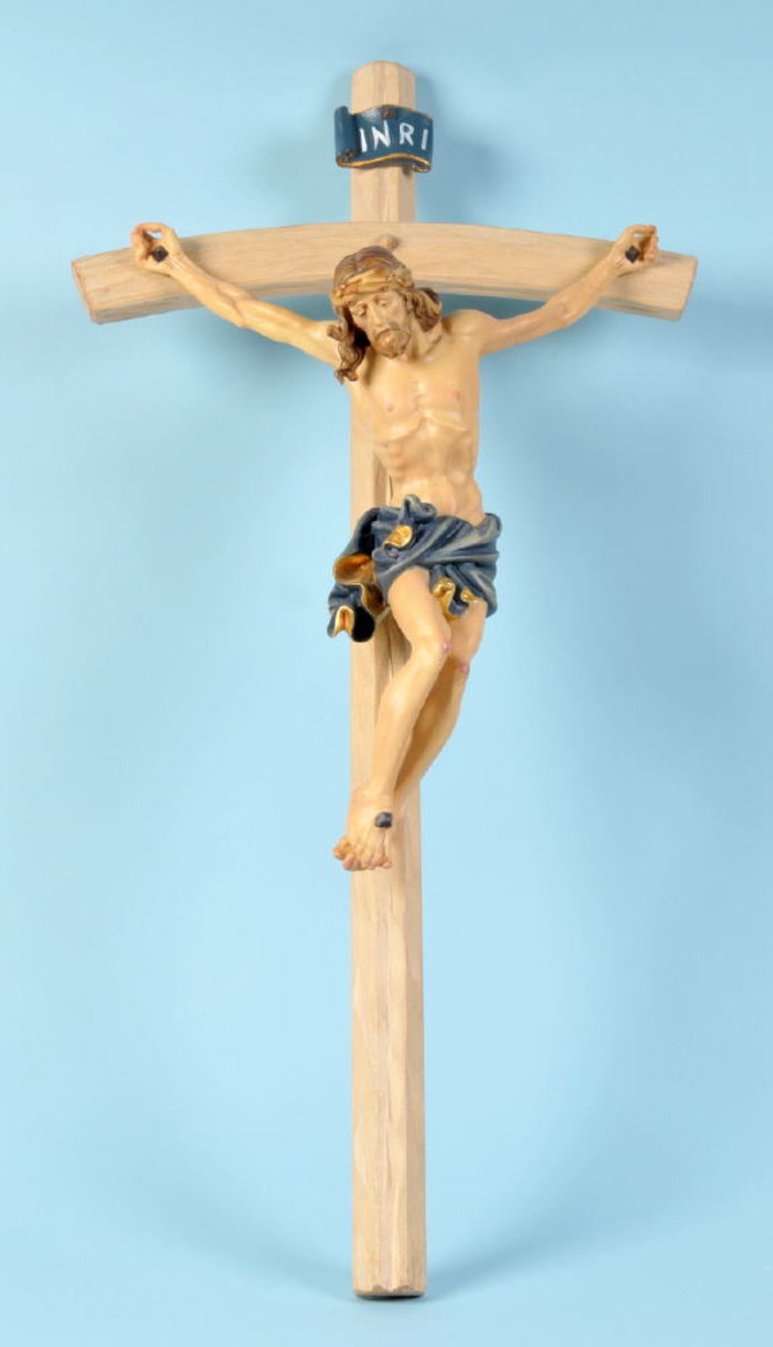 Christus-Korpus mit KreuzHolz, farbig gefasst, H= 73,5 cm