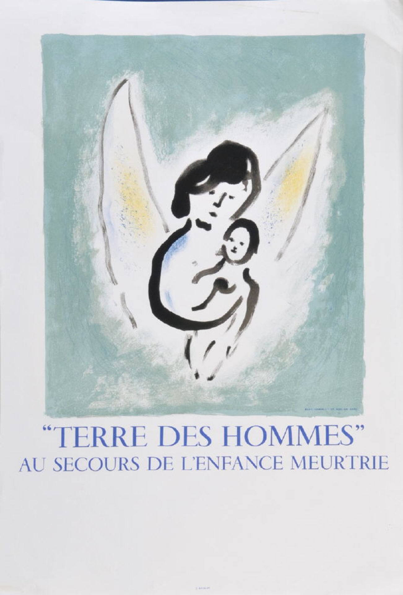 Chagall, Marc, 1887 Vitebsk - 1985 Saint-Paul-de-VenceFarblithographie, 47,5 x 40 cm, Plakat " Terre