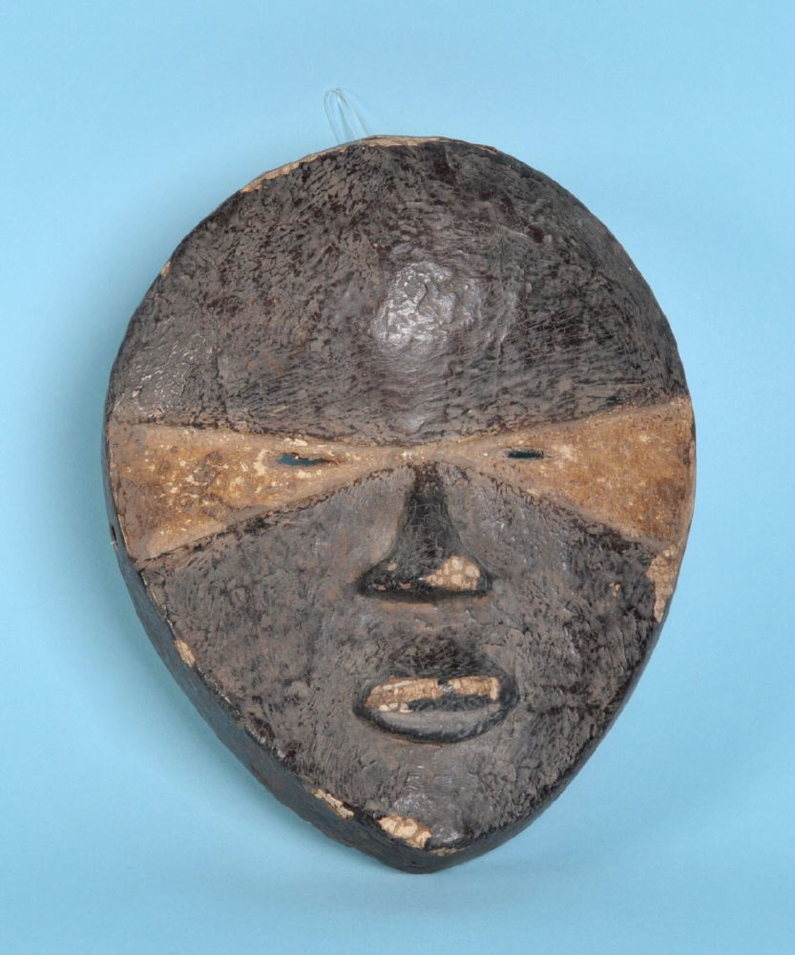 Afrikanische KultmaskeHolz, braun gebeizt, H= 20,5 cm, D.R. Kongo