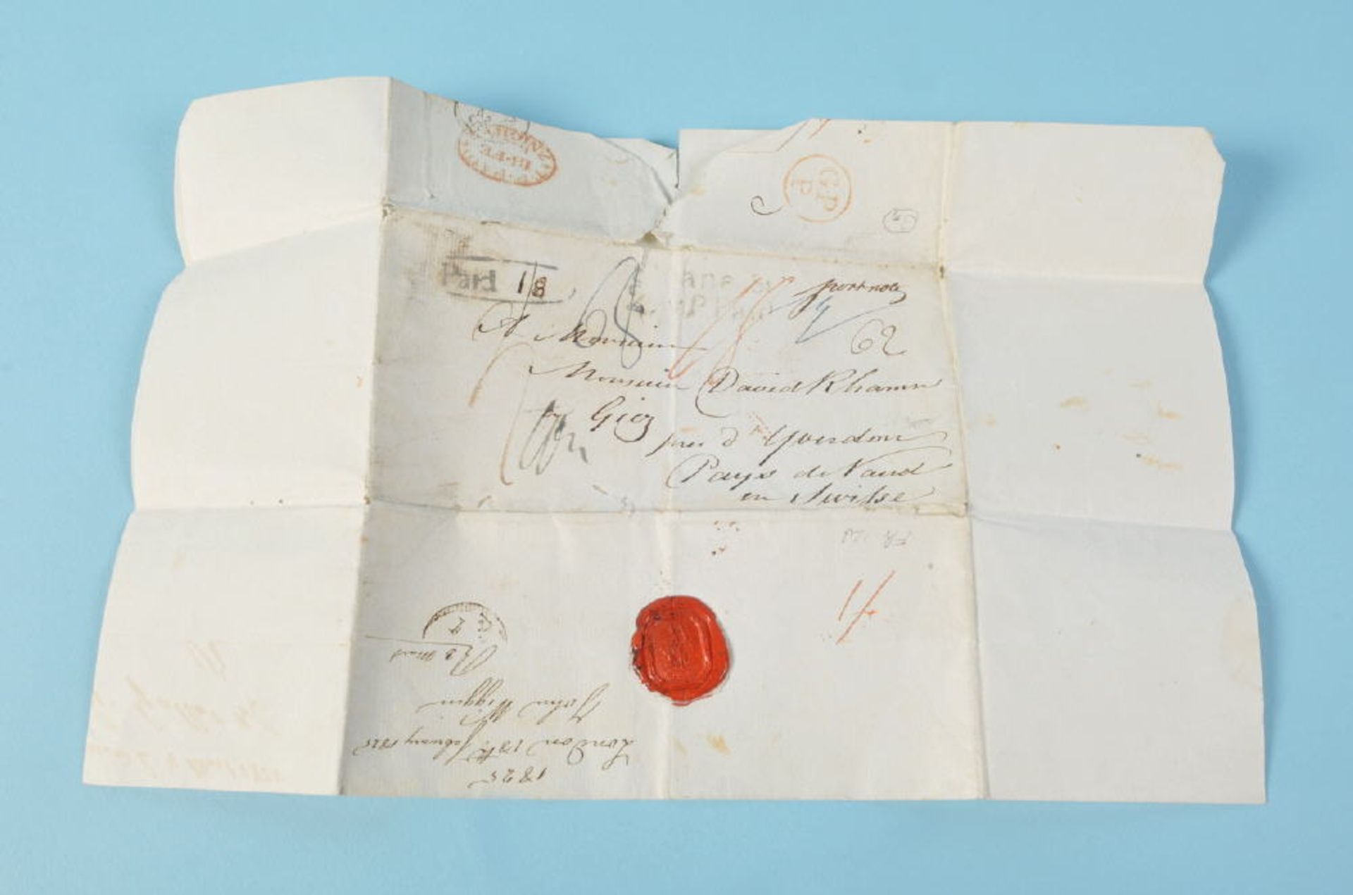 Handschreiben, 1825Anfrage zum Kauf eines Hauses/Grundstückes in der Schweiz, von John Wiggins an