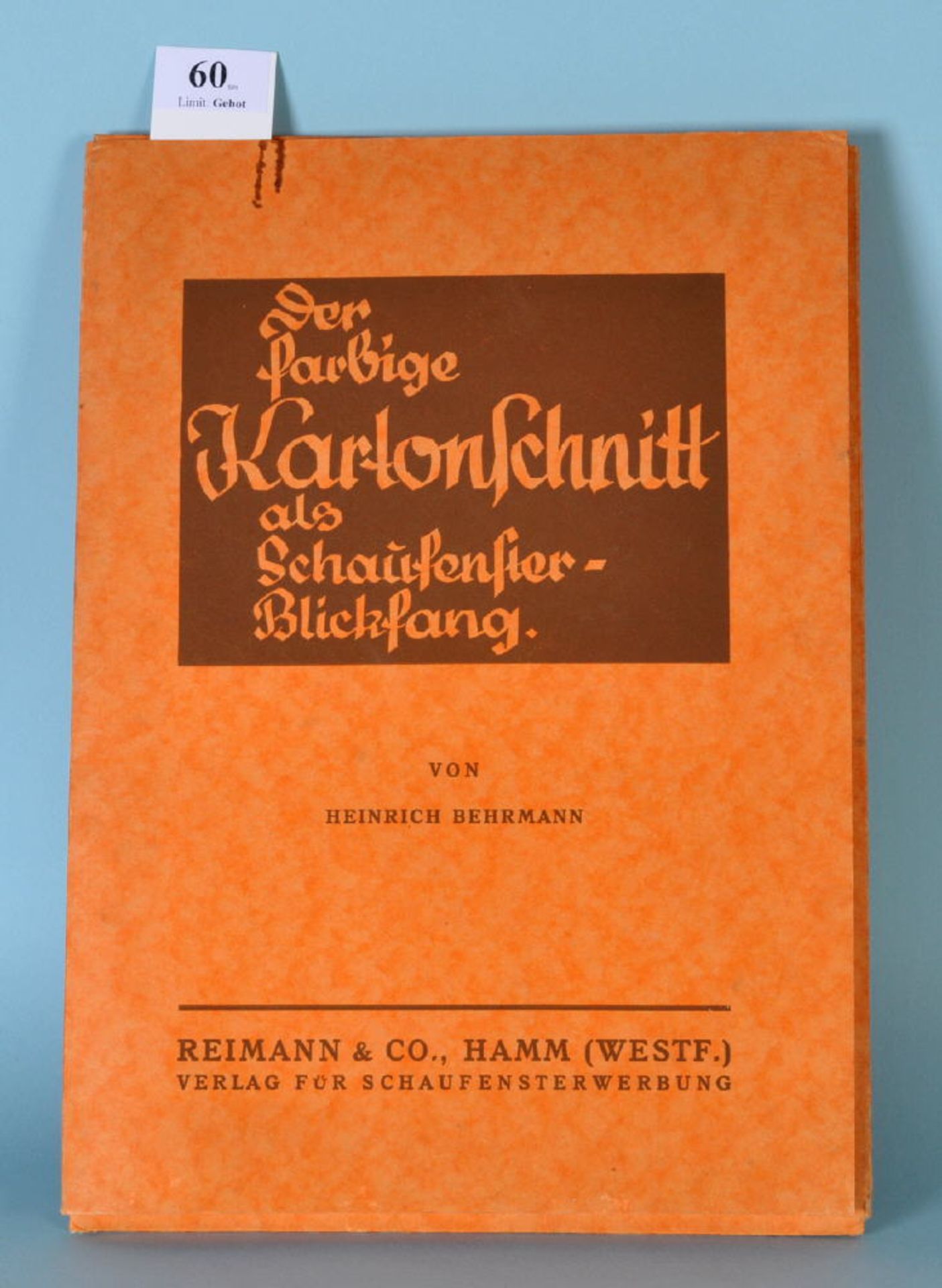 Behrmann, Heinrich "Der farbige Kartonschnitt als...""...Schaufenster-Blickfang", Mappe mit 19
