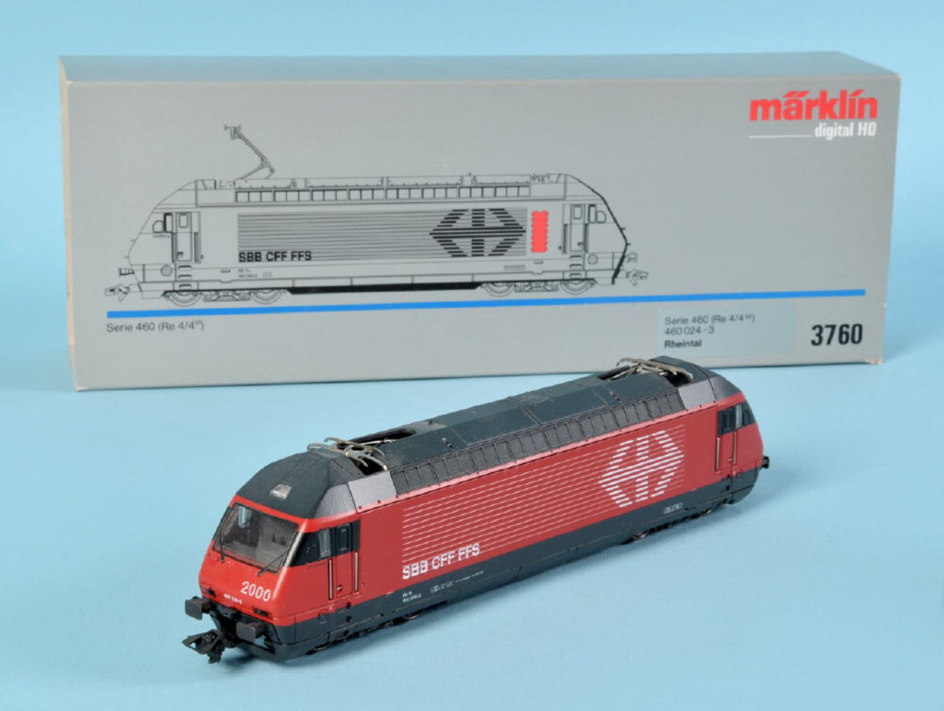 Märklin - Elektrolok "460 024-3, Rheintal", Nr. 3760Spur H0, OVP