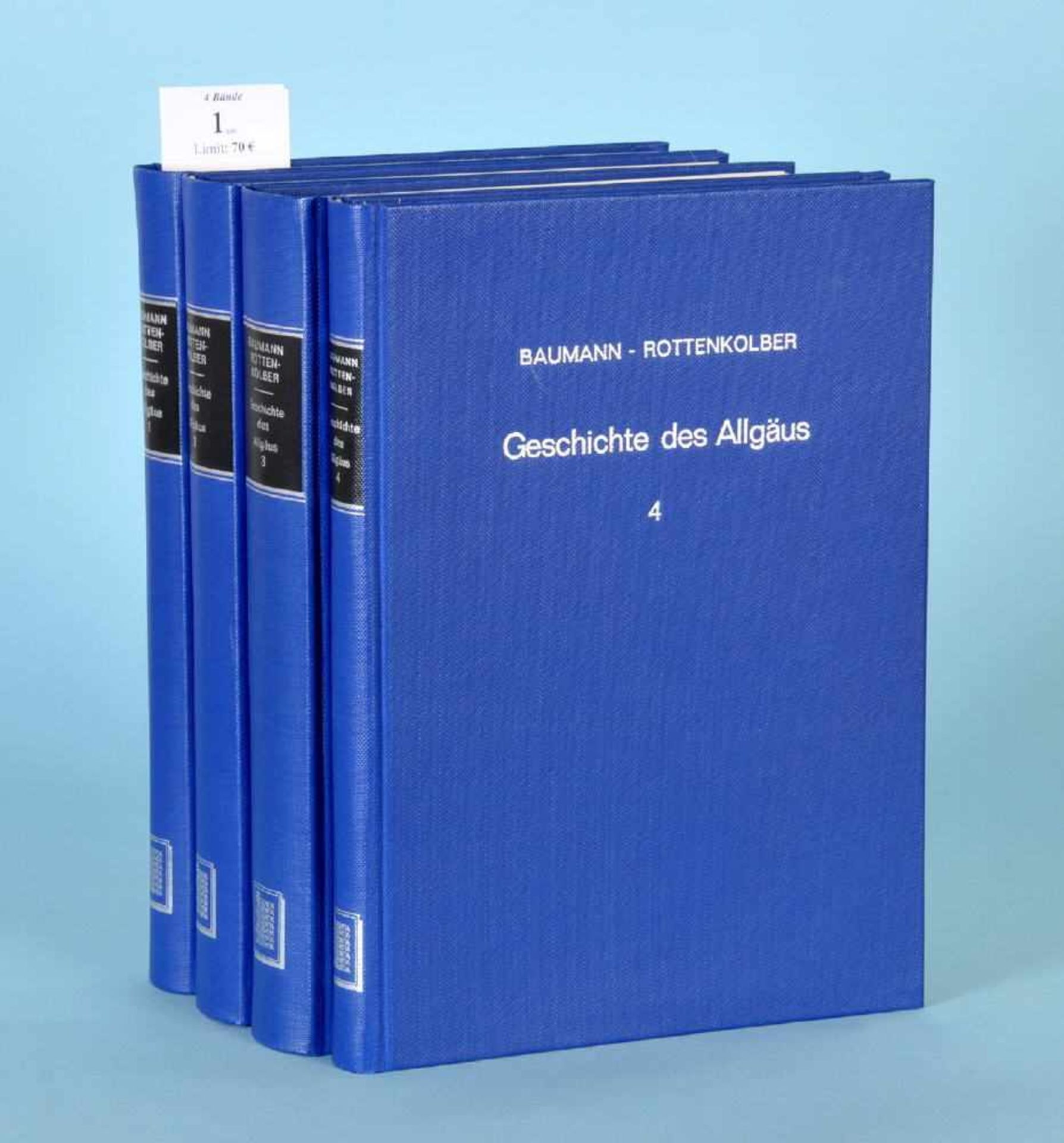 Baumann, F. u. Rottenkolber, J. "Geschichte des Allgäus"4 Bände, zahlr., teilw. farb. Abb., Scientia