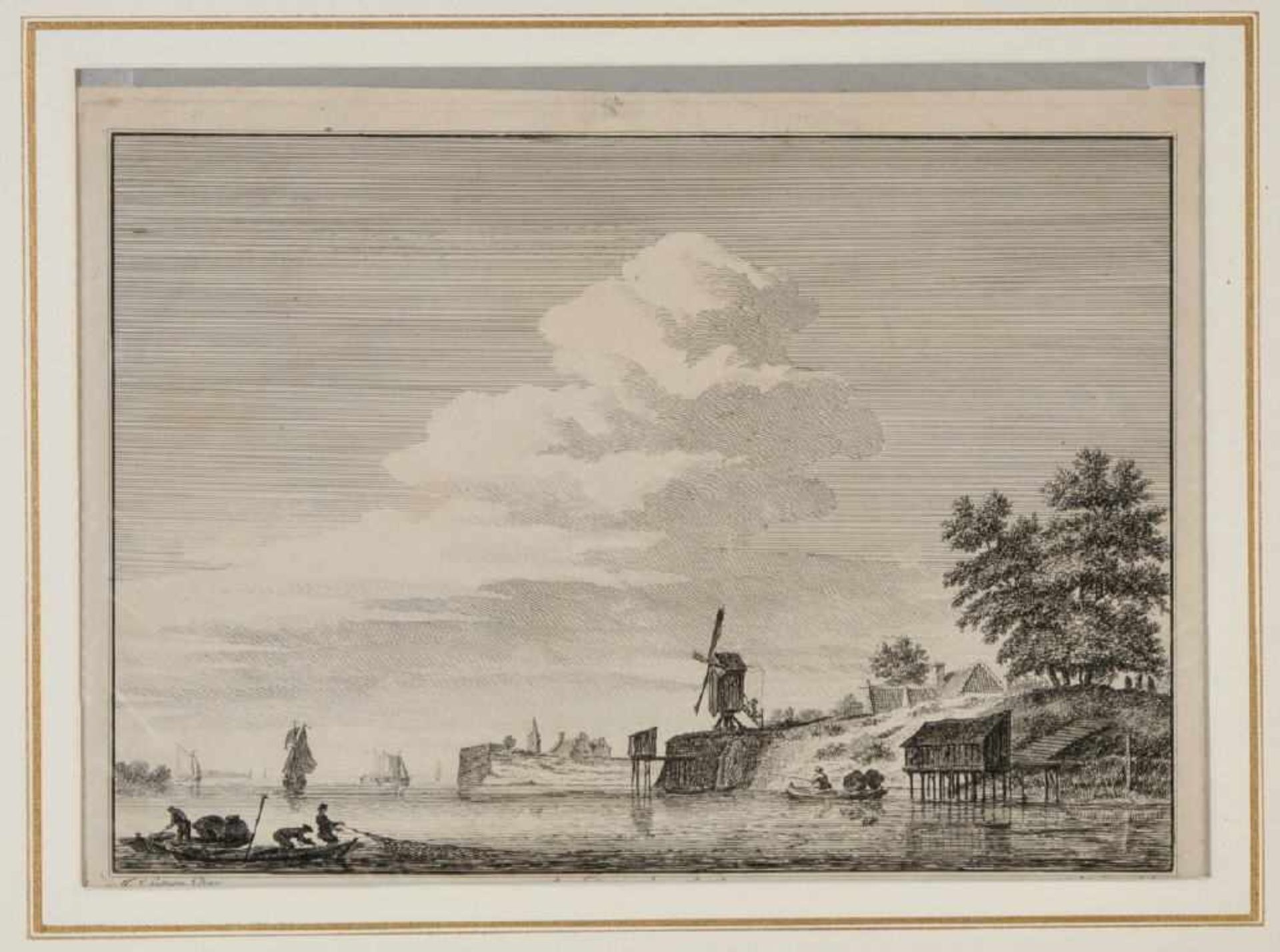 Spilman, Hendricus, 1721 Amsterdam - 1784 HaarlemRadierung, 18,5 x 26 cm, " Holländische