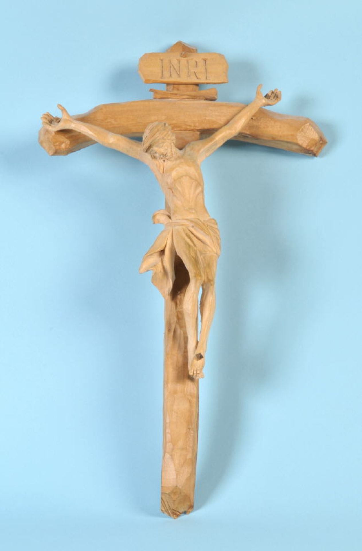 Christus-Korpus mit KreuzHolz, H= 51 cm, rücks. Monogr. "LR"