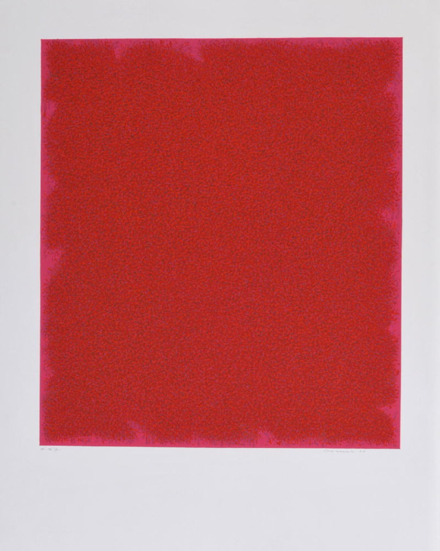Berner, Bernd, 1930 Hamburg - 2002Farblithographie, 40 x 45 cm, " Komposition in Rot ", handsign.,