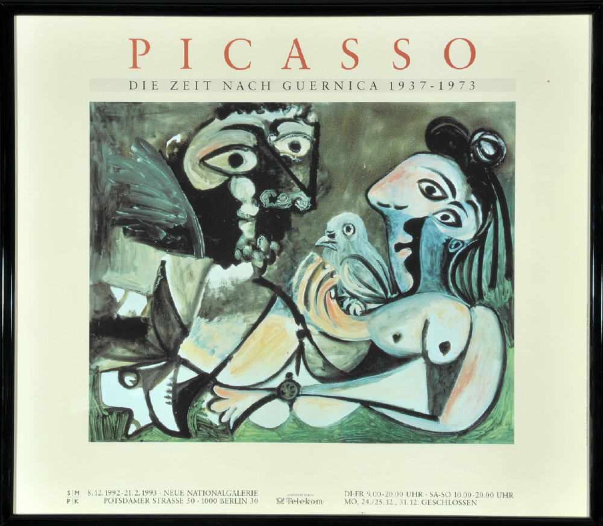 Picasso, Pablo, 1881 Malaga - 1973 MouginsFarboffsetdruck, 59 x 67 cm, " Ausstellungsplakat