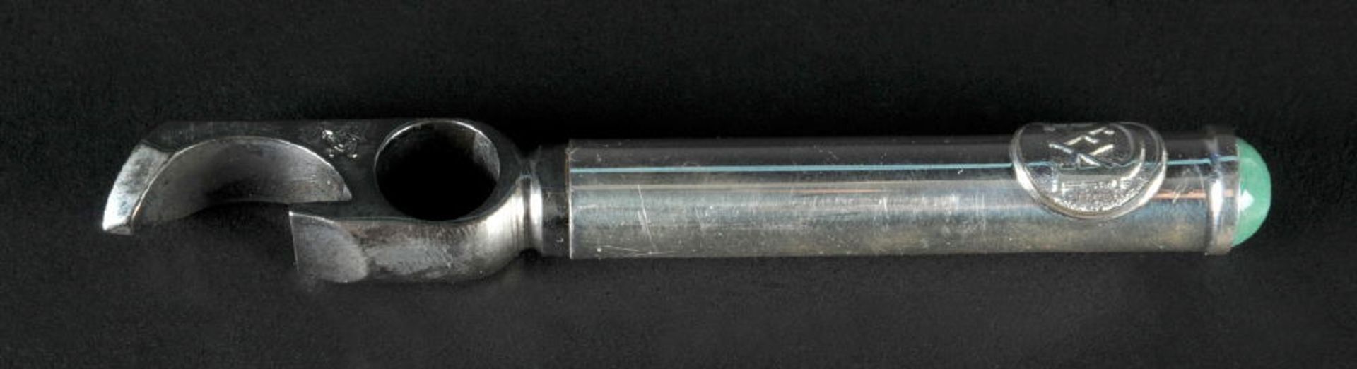 Flaschenöffner mit KorkenzieherSchraubgriff 925 Silber, L= 10 cm, im Etui