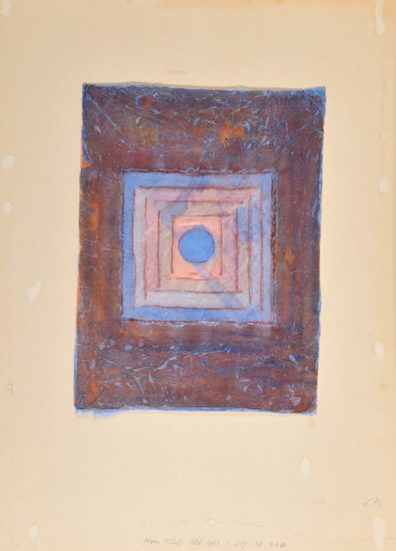 Biel, Hans, Künstler des 20. Jh.Aquarell-Mischtechnik, 40 x 30 cm, " Ohne Titel ", auf