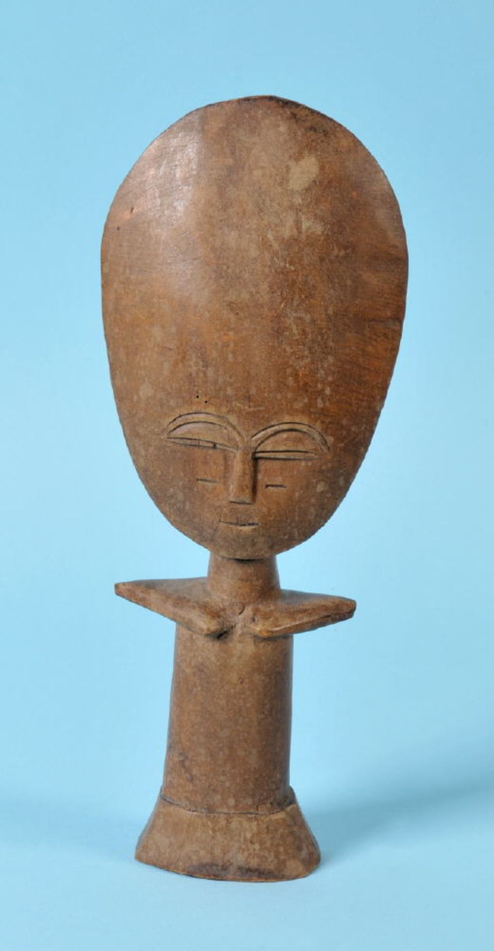 Afrikanische Kultfigur - Akuaba-PuppeHolz, braun gebeizt, H= 27 cm, Ashanti, Ghana