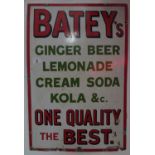 Batey's Ginger Beer original enamelled sign 20" x 30"