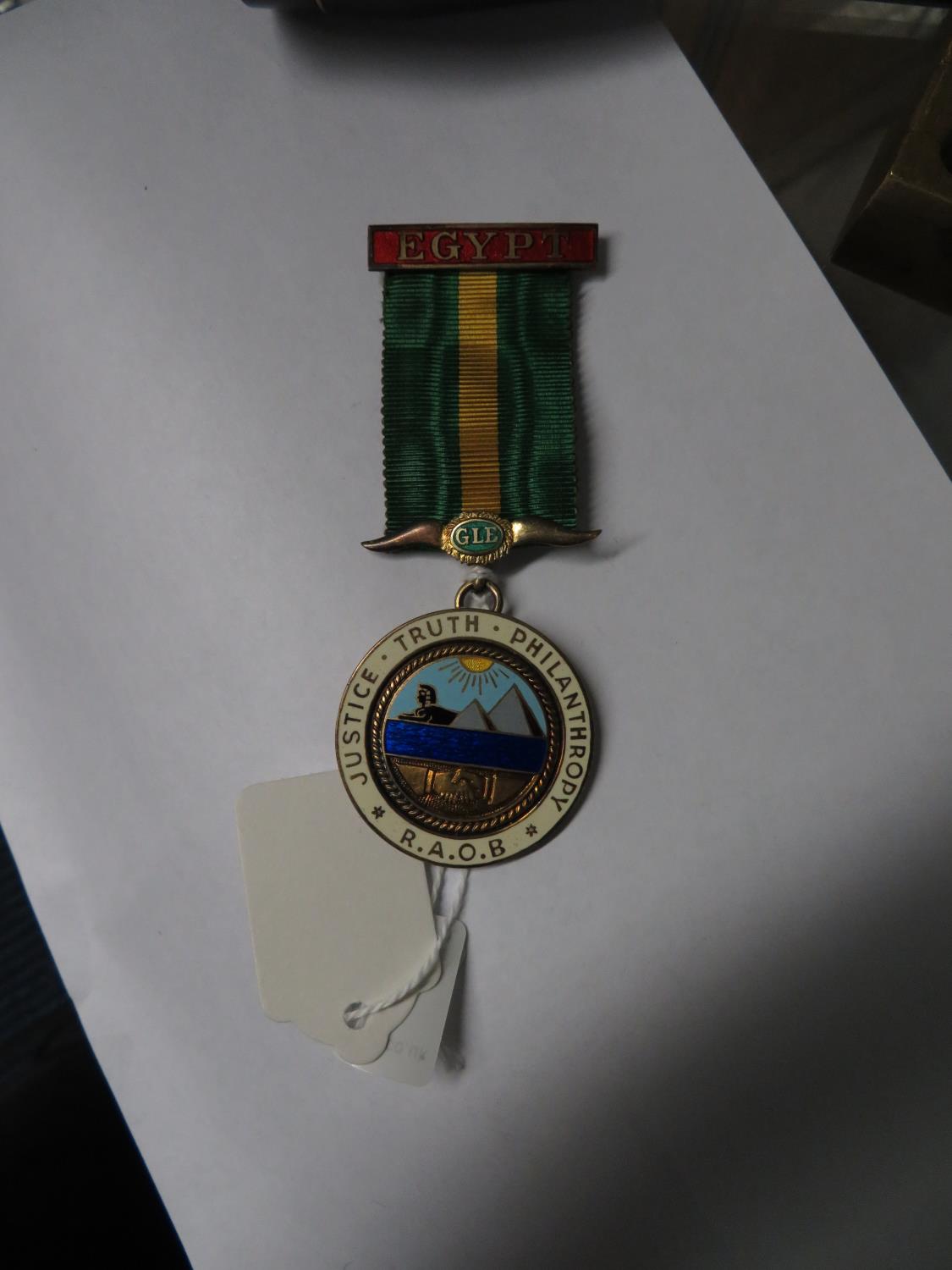 Silver gilt and enamel RAOB medal