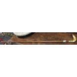 Carved trout walking stick