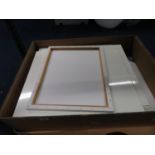 Box of a dozen stretched canvases