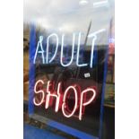 2' x 3' 1970's SOHO Adult Shop flashing neon sign