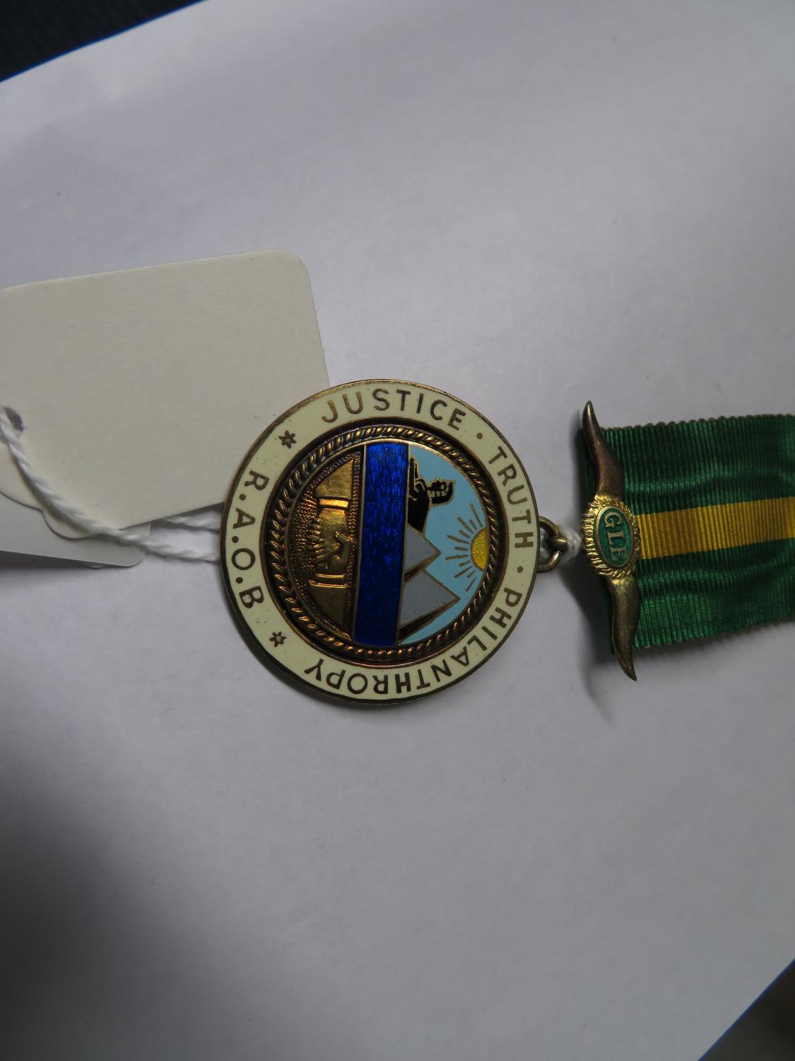 Silver gilt and enamel RAOB medal - Image 2 of 2