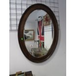 Oval wall mirror