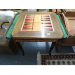 Compendium games table with roulette, backgammon, chess and card base