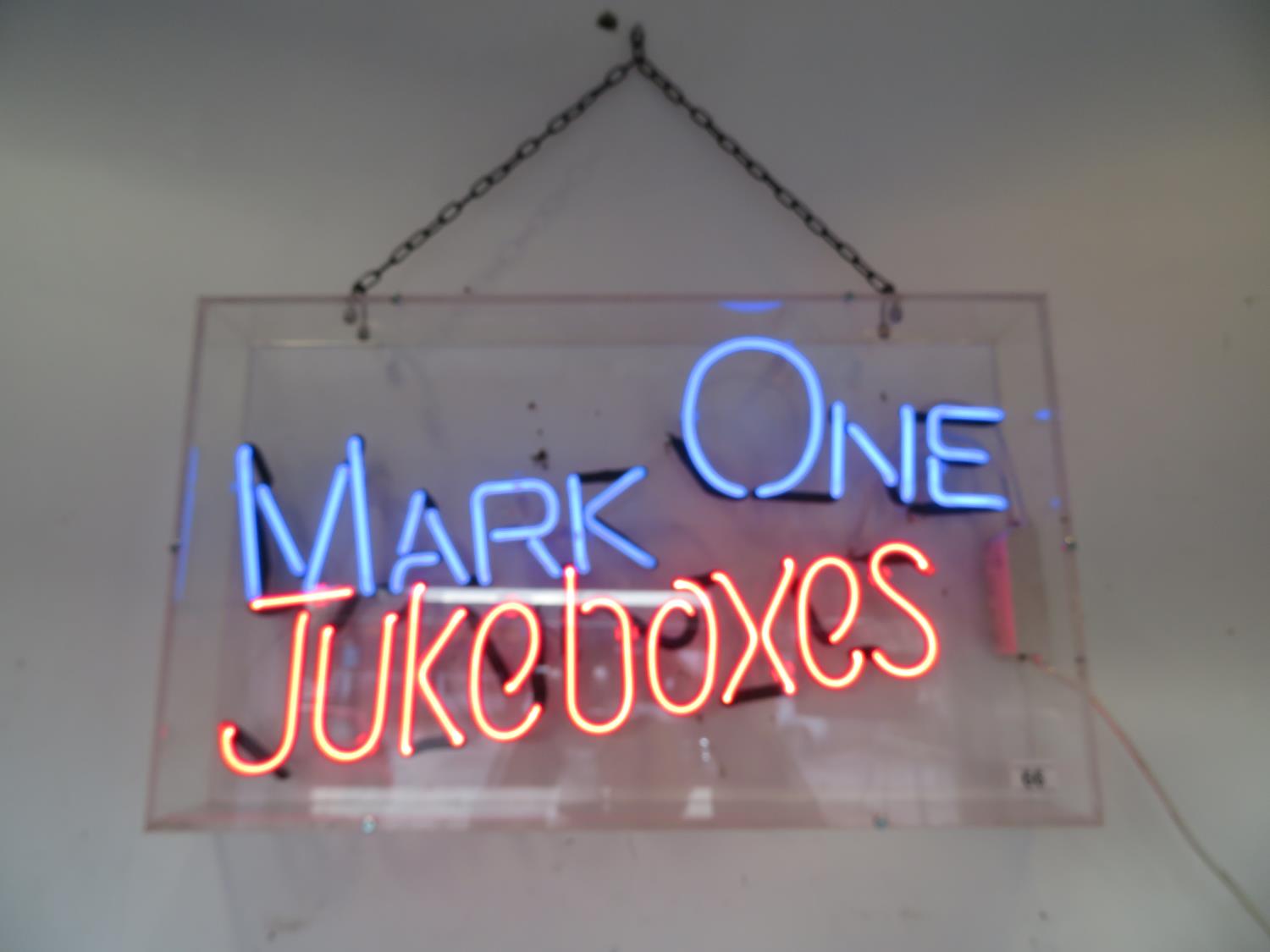 Original Mark 1 JukeBox Neon sign with perspex case - Image 2 of 2