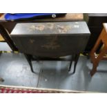Painted chinese drop leaf table