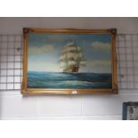 2' x 3' maritime oil painting