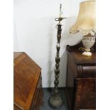 Brass standard lamp