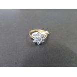 9ct and CZ stones ring