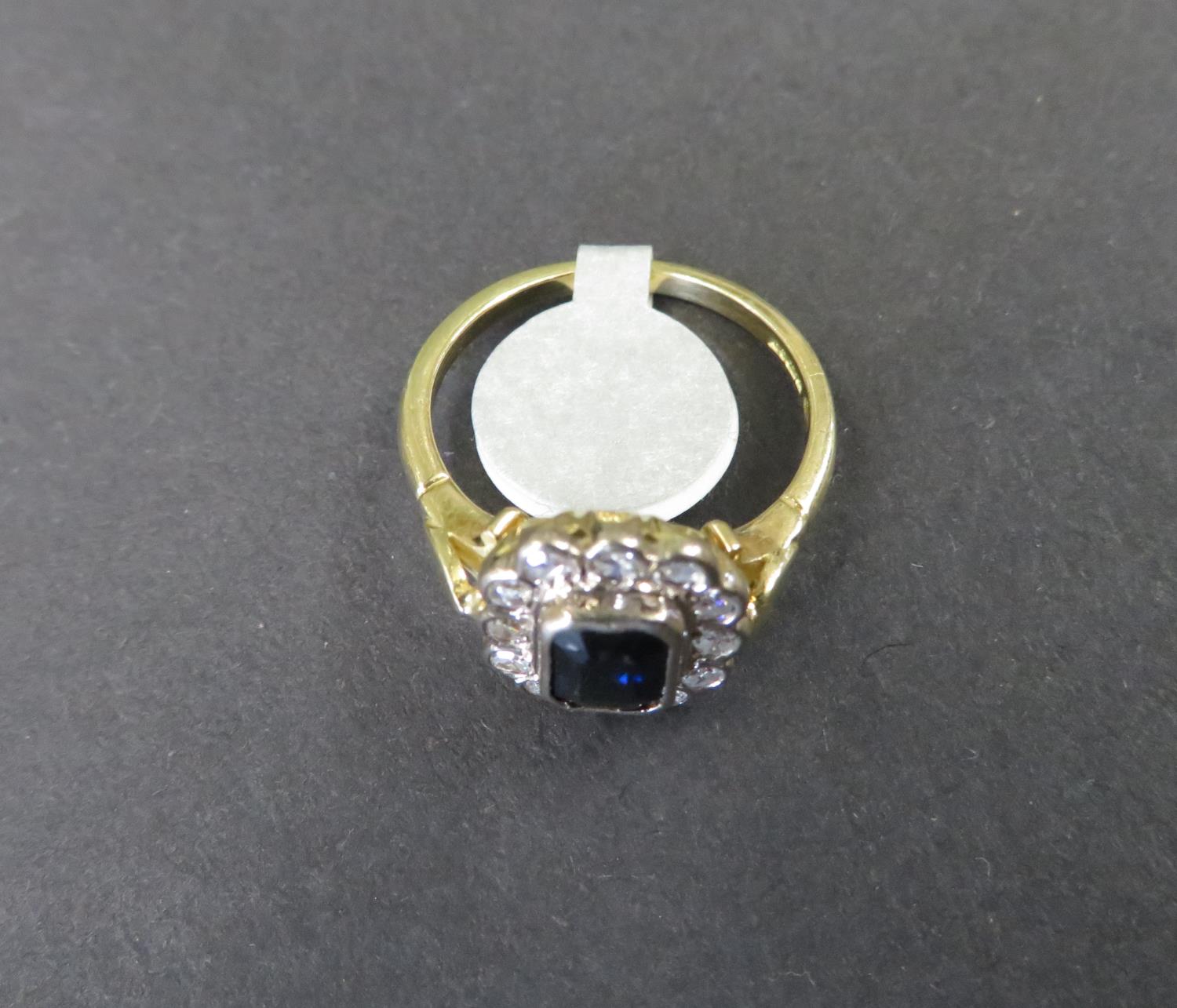 18ct diamond and sapphire ring - Bild 3 aus 3