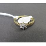 9ct ring with diamond chippings