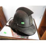 Leather fireman's helmet