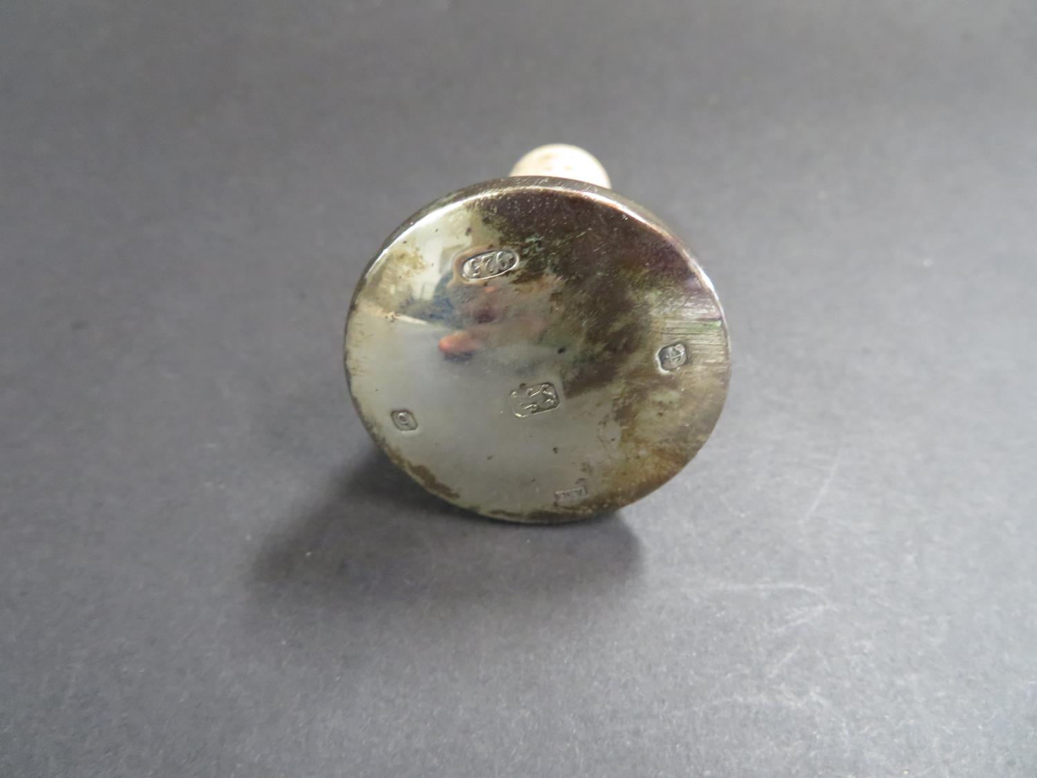 Hallmarked silver wine stopper - Image 2 of 3