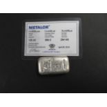 100gram silver bullion bar