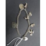 21.4 gram silver charm bracelet