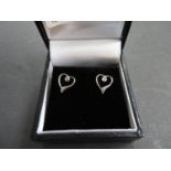 Silver heart earrings