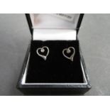 Silver heart earrings