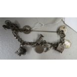 36.3gram silver charm bracelet