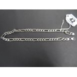 Silver figaro chain 64.3 grams