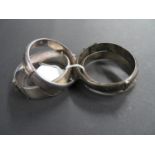 4x silver bangles