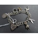 29.7gram silver charm bracelet