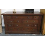 5' wide by 3' high multi drawer solid wood drawers