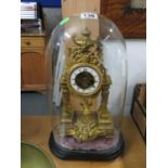 Original ormolu onto brass and base ormolu onto spelter Cherub mantle clock with French movement and