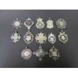 Collection of silver watch fobs 116 grams total weight