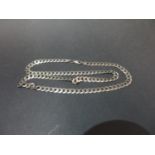 hallmarked 18" silver curb link chain